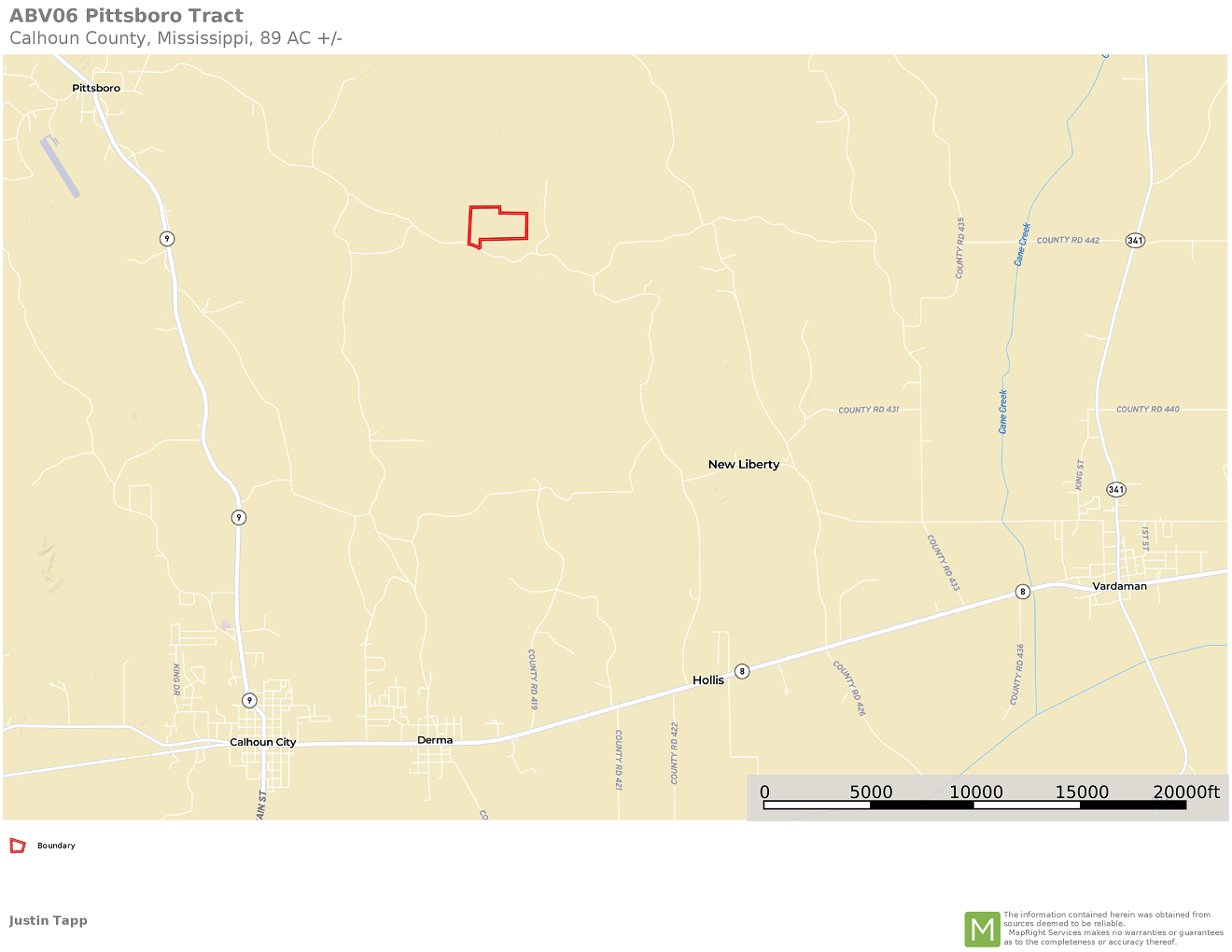 13 Street zoomed-out Map ABV06 Pittsboro Tract.png