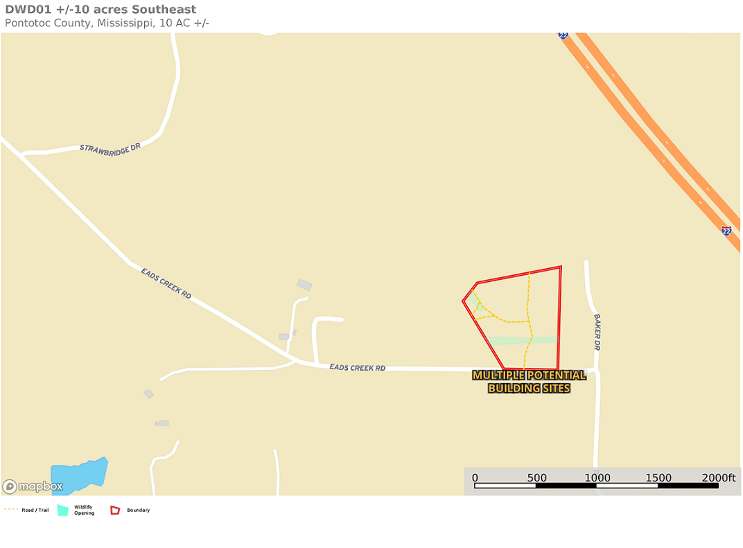 36 DWD01 10 acres Southeast road map.png